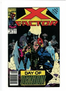 X-Factor #70 Newsstand Marvel Comics 1991 Shadowking Muir Island Saga VF 8.0