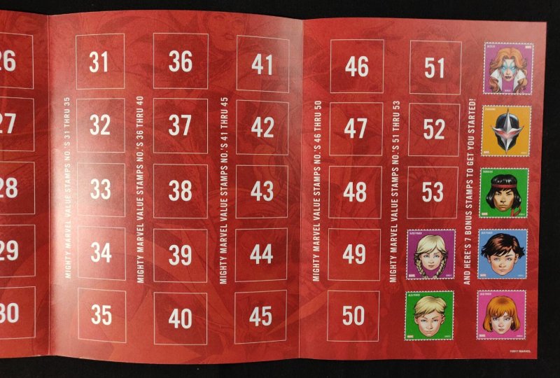 Marvel Value Stamp Book Collector Album 2017 - Unused