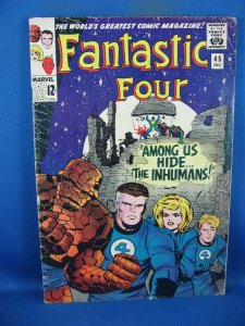 FANTASTIC FOUR 45 VG FIRST INHUMANS KEY 1965