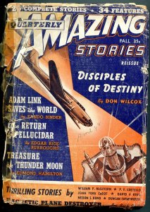 Amazing Stories Quarterly Fall 1942--BURROUGHS-MEN OF THE BRONZE AGE-pr/fr