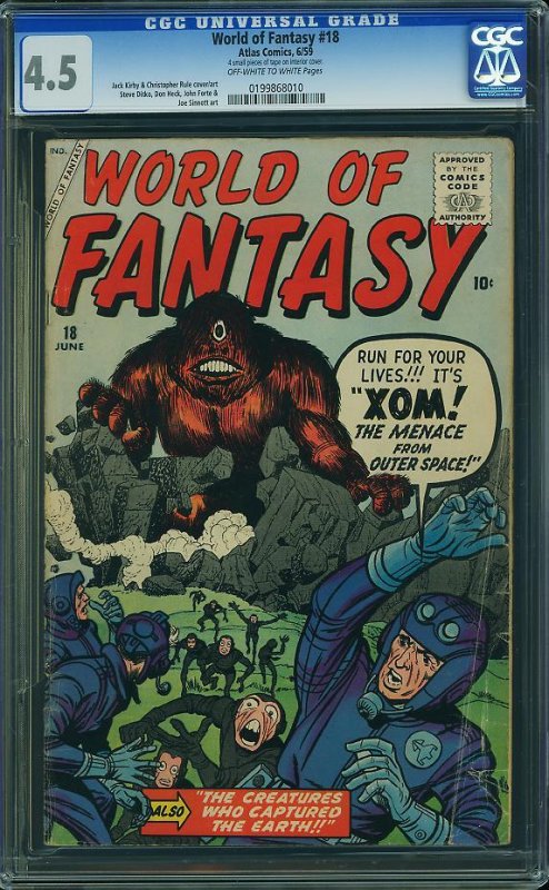 World of Fantasy #18 (1959) CGC 4.5 VG+