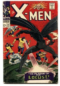 X-MEN #24 CYCLOPS-ANGEL1966 MARVEL comic book silver-age G/VG