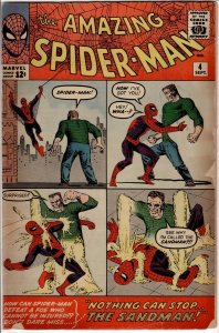 The Amazing Spider-Man #4 (1963) 1st Sandman! see description