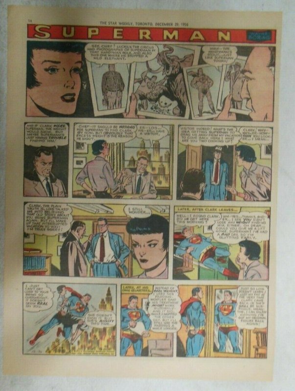 (51) Superman Sunday Pages by Wayne Boring from 1956  Size: 11 x 15 inches