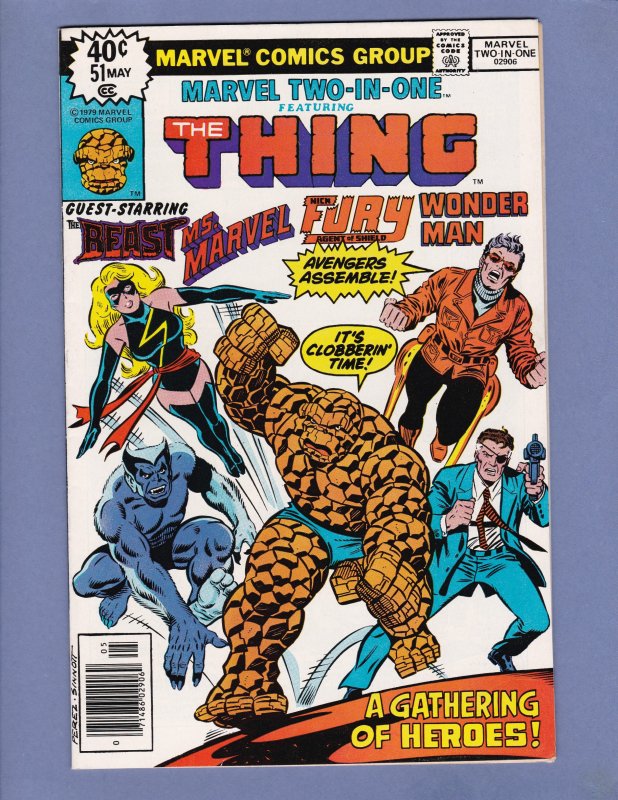 Marvel Two-In-One #51 NM- Frank Miller Art Ms Marvel Thing Beast Marvel 1979