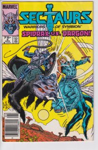 SECTAURS #2 Newsstand edition (Aug 1985) FN+ 5.5, white paper!