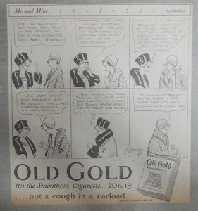 Old Gold Cigarette Ad: 4 Claire Briggs Old Gold Comic Ads 1927 Size 8 x 9 inches