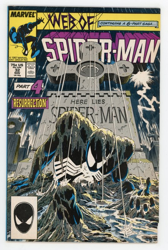 Web of Spider-Man #32 J.M. DeMatteis Mike Zeck Kraven FN+