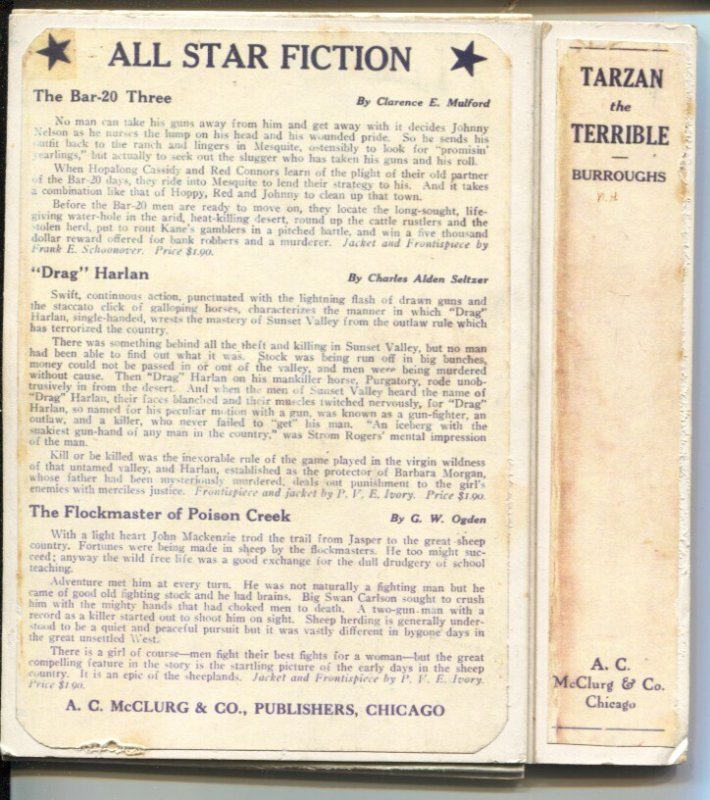 Tarzan The Terrible-Hardback Book Storage 1950's-handmade-one of a kind