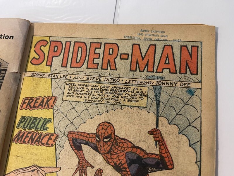 Amazing Spider-Man # 1 VG- 1963 Marvel Comic Book Original NO Restoration LD2