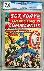 Sgt. Fury #13 (1964) CGC 7.0! White Pages!