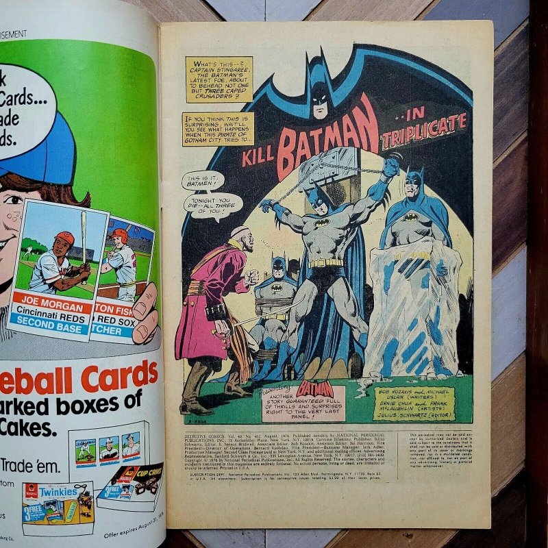 DETECTIVE COMICS #462 (DC 1976) SIGNED By Artist/Inker FRANK McLAUGHLIN / Batman