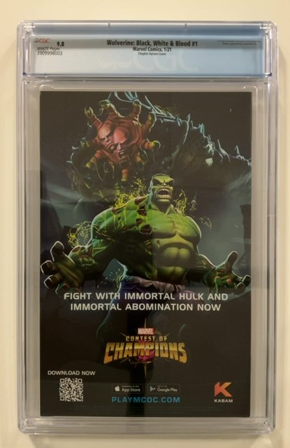 Wolverine: Black, White & Blood #1 Chaykin Cover (2021) CGC 9.8