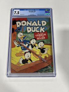 Dell Four Color 108 Cgc 7.5 Cr/ow Pages 1946 Carl Barks Donald Duck