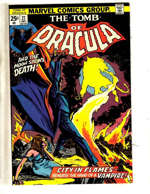 Tomb Of Dracula # 27 NM- Marvel Comic Book Horror Fear Vampire Monster TW64