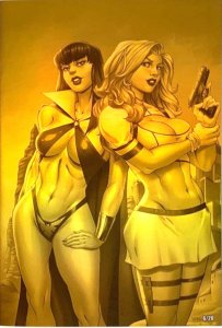 RED SONJA/VAMPIRELLA/NOTTI KICKSTARTER  RYAN KINCAID RAW/FOIL/GOLD FOIL SET NM.