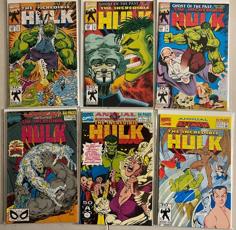Incredible Hulk lot #354-399 + 3 Anns. Marvel 1st (avg 6 FN) 38 diff (1989-'92)
