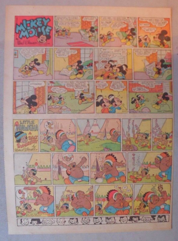 Mickey Mouse Sunday Page by Walt Disney from 6/29/1941 Tabloid Page Size 