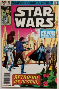 (1980) STAR WARS #43 NEWSSTAND VARIANT COVER! 1st LANDO CALRISSIAN!