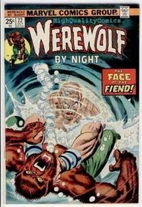 WEREWOLF by NIGHT #22,  VG+, Fiend, Blood, Full Moon, 1972, more WW in store