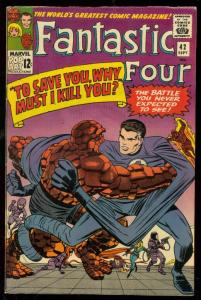FANTASTIC FOUR #42 1965-MARVEL COMICS-JACK KIRBY BATTLE FN/VF