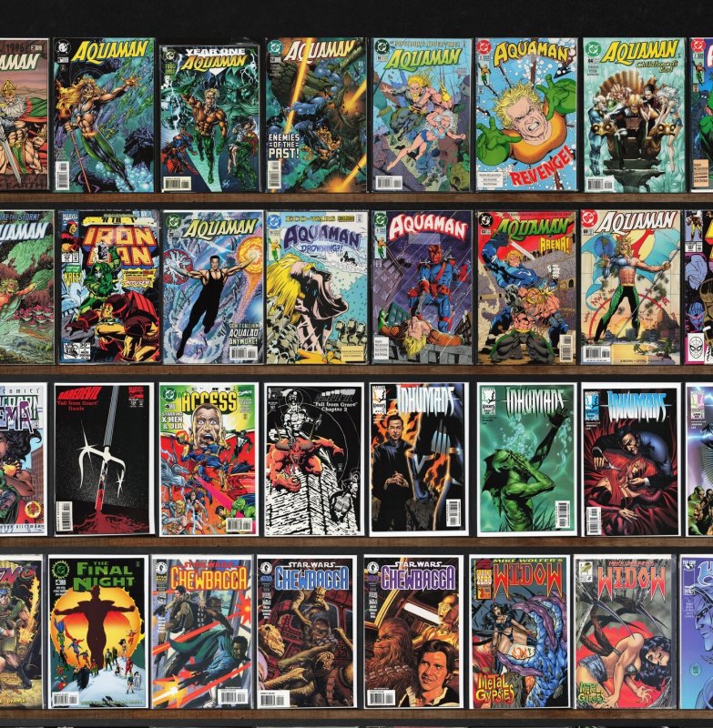 Huge Lot 140+ Comics with Aquaman, Witchblade, Iron Man, Silver Surfer & More!