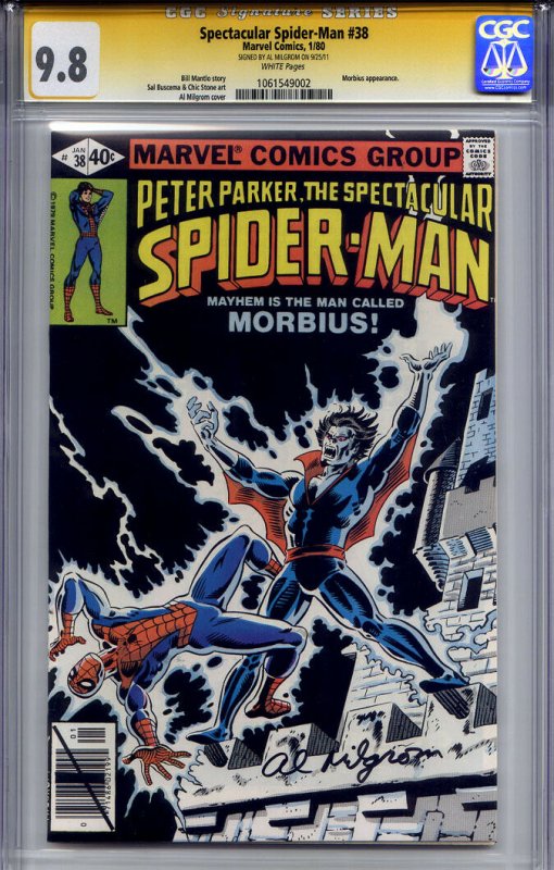 SPECTACULAR SPIDER-MAN #38 CGC 9.8 SS AL MILGROM (lone highest s/s on census)