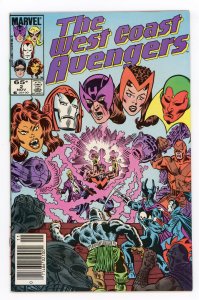 West Coast Avengers #2 Steve Englehart Al Milgrom Scarlet Witch Newsstand VF+