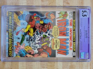 Iron Man #55 (1973) CGC 5.5 restored 1st Thanos, Drax