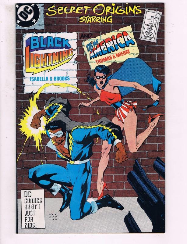 Secret Origins Starring Black Lighting & Miss America #28 VF DC Comic Book DE13 