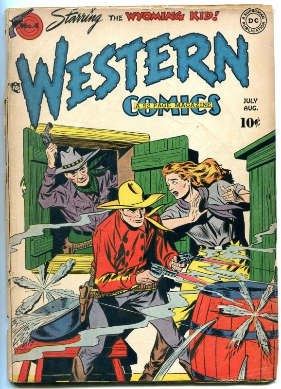 WESTERN COMICS #4 1948-DC COMICS VIGILANTE WYOMING KID G+ 