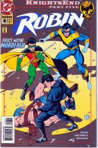 Robin(vol. 1) # 1,8-9,14,56,100 Knight's End, Troika, and Batman's New Costume !