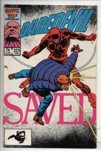 DAREDEVIL #231 NM-  Frank MIller,, Man without Fear, 1964 1986, Marvel