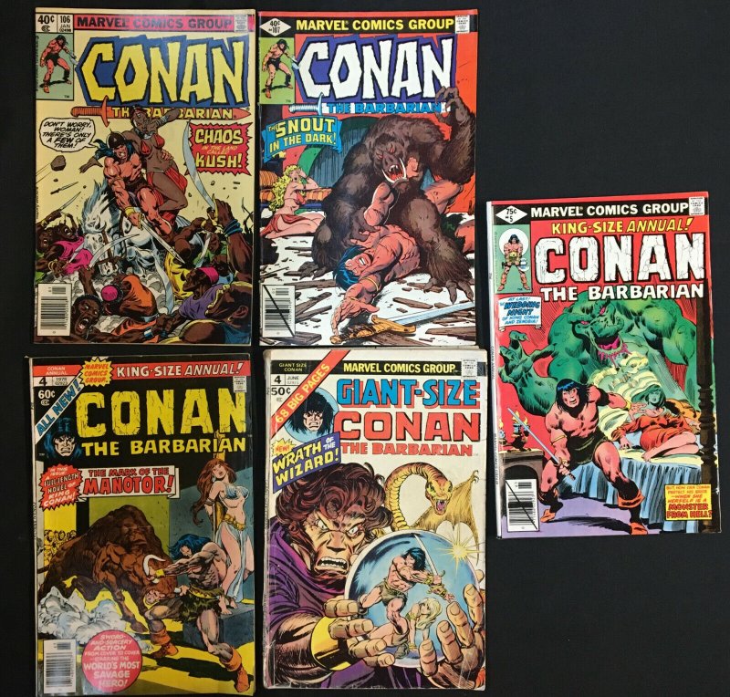 CONAN 17 COMICS LOT VG/NM MARVEL KANE, BUSCEMA ART