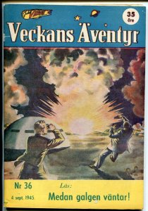 Jules Verne Veckans Aventyr Vol.6 #36 1945-Swedish-comics-Batman-Superman-VF