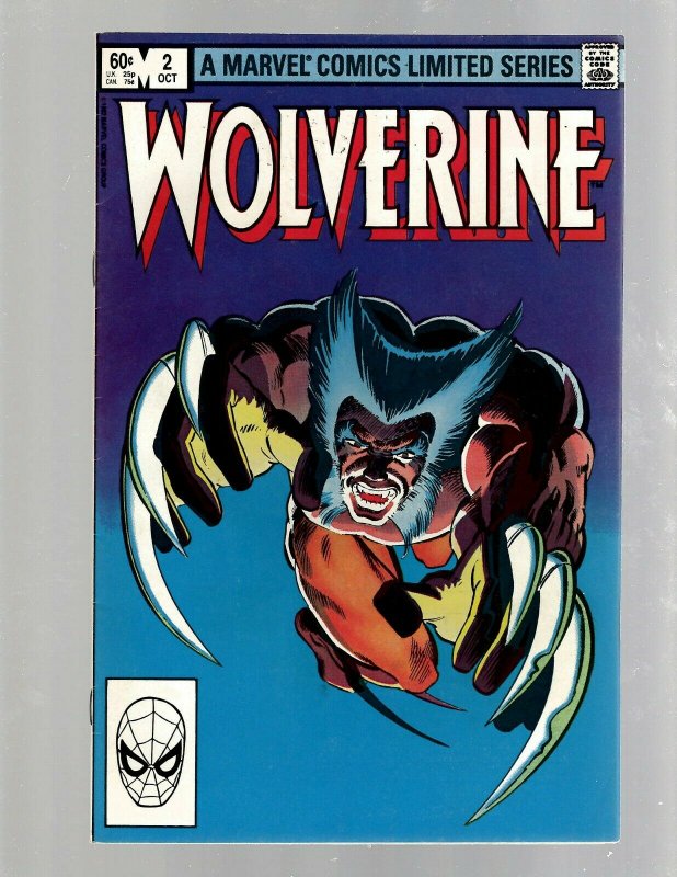 Wolverine # 2 VF Marvel Comic Book X-Men Frank Miller Chris Claremont SB5