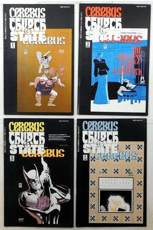 Cerebus Church & State Lot 4 #2, 3, 5, 9 1991 Reprints 52, 53, 55, 59 Comics