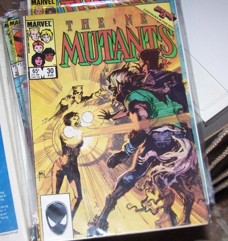 NEW MUTANTS  # 30 1985  marvel  secret wars+ magik gladiators 