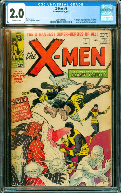 X-Men #1 CGC Graded 2.0 Origin and 1st appearance of the X-Men (Professor X, ...