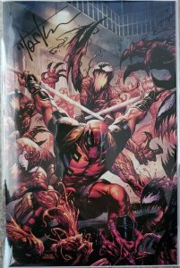 ABSOLUTE CARNAGE #1 & ABSOLUTE CARNAGE VS. DEADPOOL SIGNED BY TYLER KIRKHAM wCOA