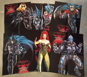 Batman & Robin 1997 Movie 6 Poster Promotional Set Batgirl, Poison Ivy, MrFreeze 