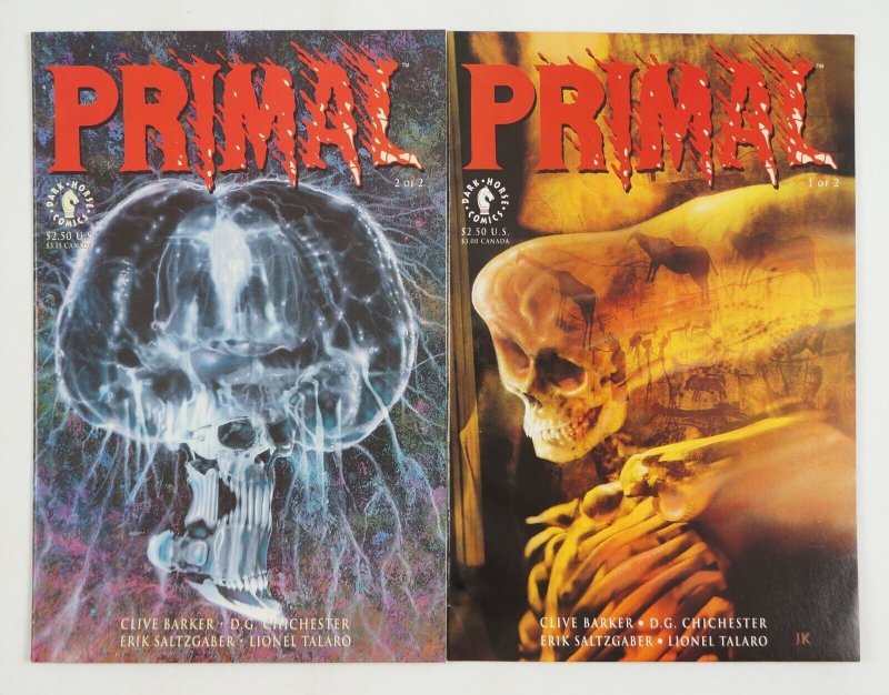 Primal #1-2 FN complete series - clive barker - dark horse comics set lot 