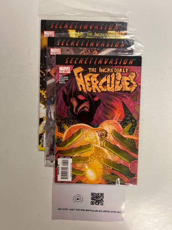 3 The Incredible Hercules Marvel Comic Books # 118 119 120 Spiderman 51 JS35