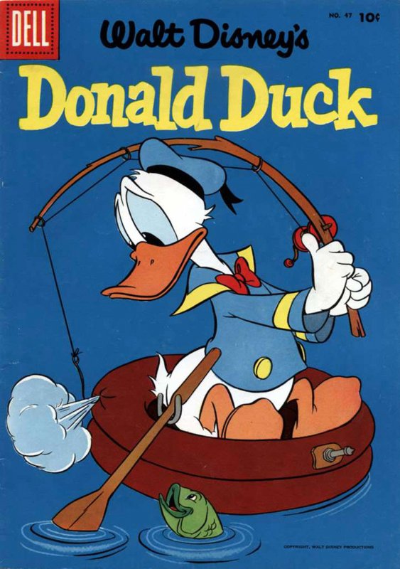 Donald Duck (Walt Disney's) #47 GD ; Dell | low grade comic May 1956 Fishing