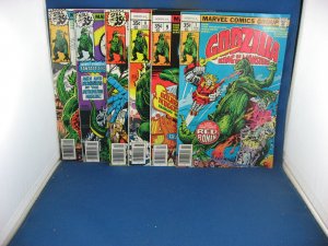 6 GODZILLA 7,9,8,17,20,21 MID GRADE MARVEL 1978 1979