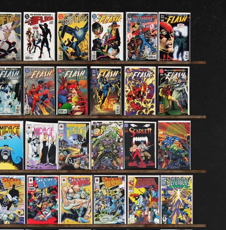 Huge Lot 150+ Comics with The Flash, Secret Weapons, Freex & More!