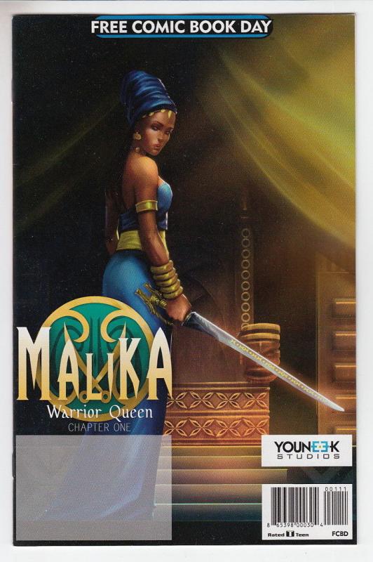 MALIKA WARRIOR QUEEN (2017 YOUNEEK STUDIOS) #1 Unstamped NM-  FCBD 2017