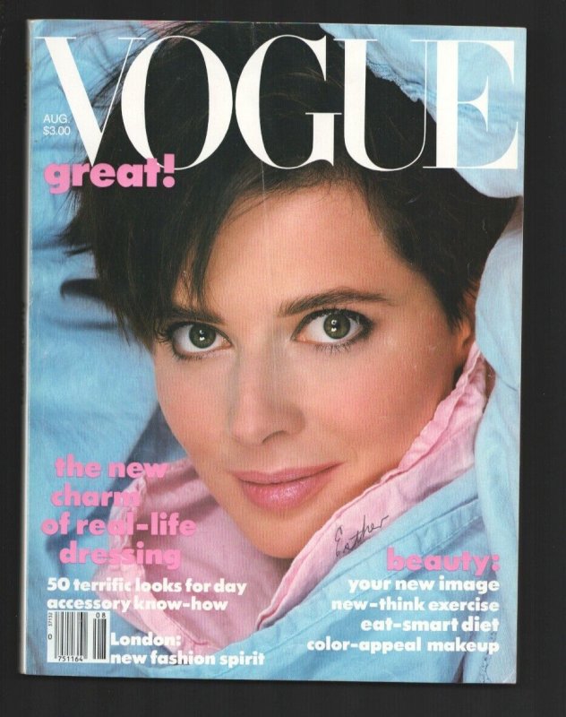 Vogue 8/1992-Charm of real life dressing-Eat smart diet-Fashion-High Couture-...