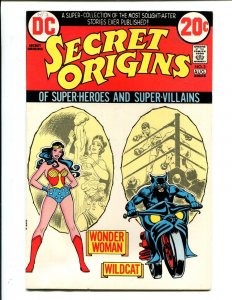 Secret Origins #3 - Wonder Woman, Wildcat Secret Origin Stories (8.0) 1973