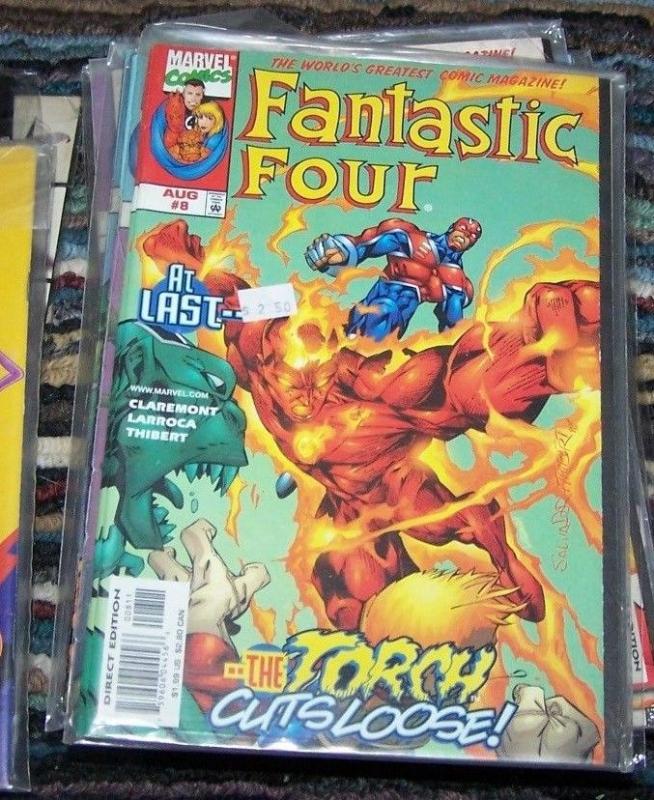 FANTASTIC FOUR #8 vol 3 1997 marvel  torch cuts loose 